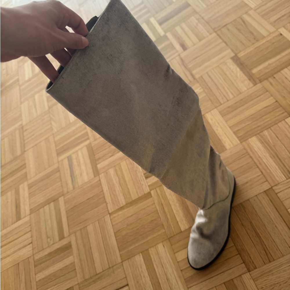 Stylish Gray Knee-High Boots